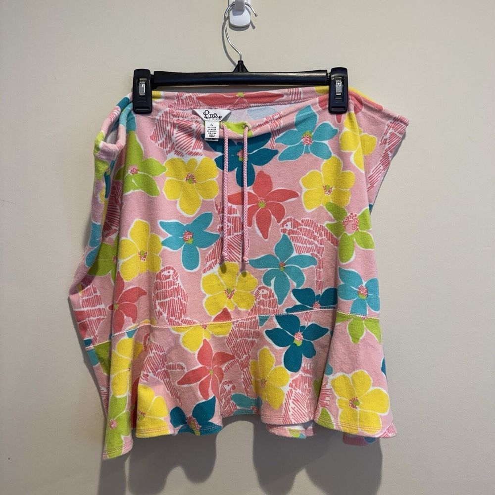 Lilly Pulitzer Women's Floral Print Terry Cloth Mini Skirt XL